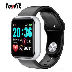 Lesfit Y68 Bluetooth Waterproof Digital Smart Watches Men Women Kids Smart Wristband Clock HR/BP Rate Smartwatch Fitness Tracker