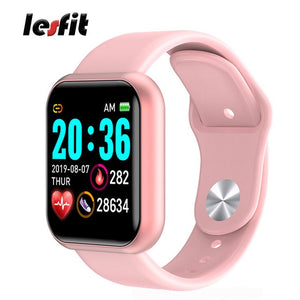 Lesfit Y68 Bluetooth Waterproof Digital Smart Watches Men Women Kids Smart Wristband Clock HR/BP Rate Smartwatch Fitness Tracker