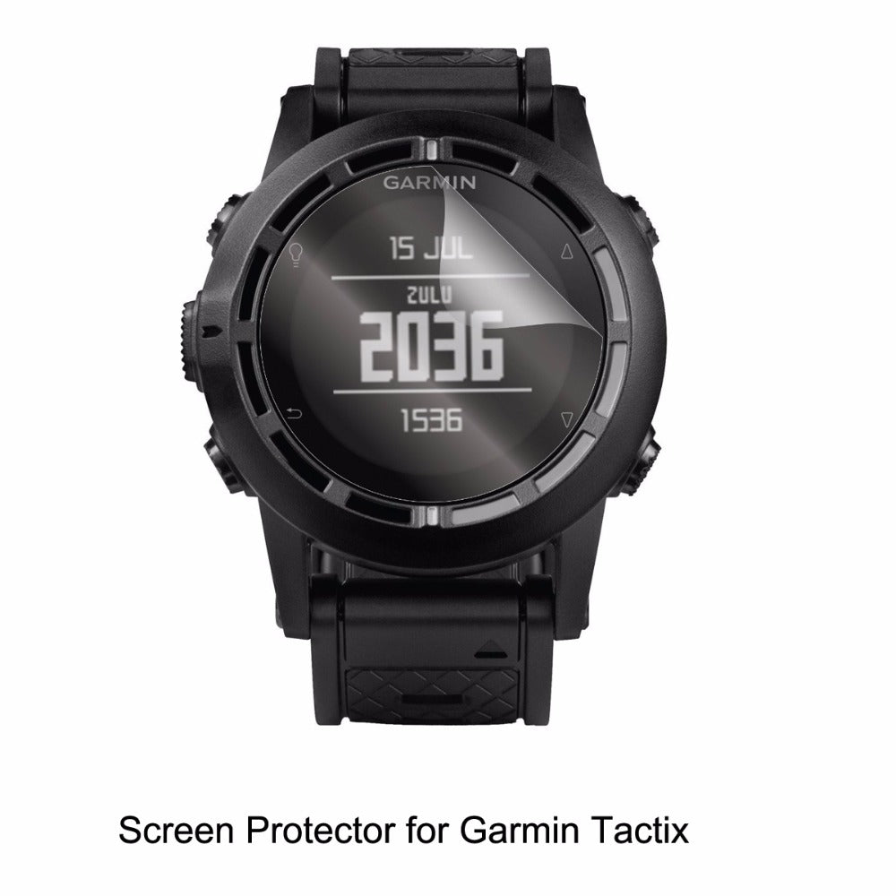 3* Clear LCD PET Film Anti-Scratch / Anti-Bubble / Touch Responsive Screen Protector Cover for Smart Watch Garmin Tactix